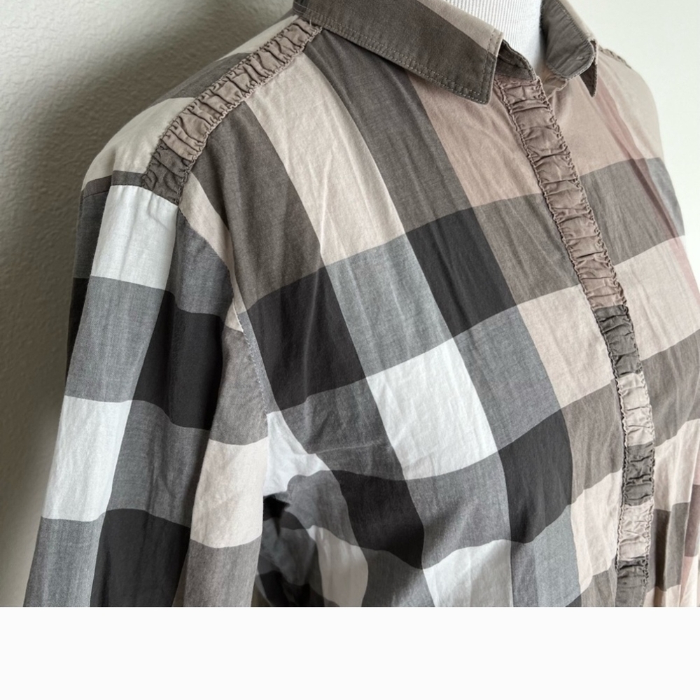 Burberry Brit Stone Gray Nova Check Women's Shirt - Picture 7 of 16